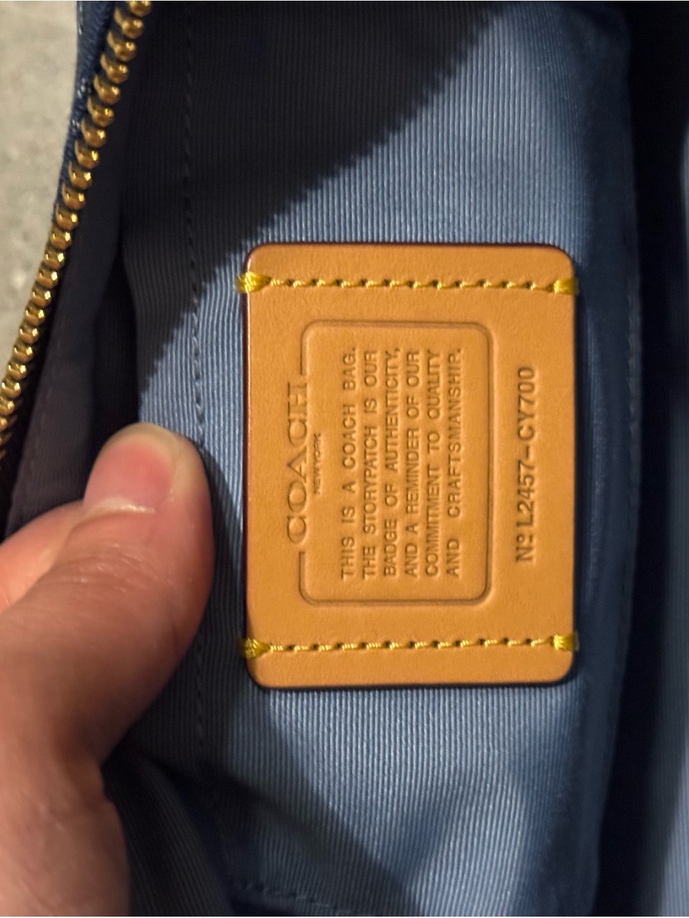 Coach Ashton Baguette in Signature Jaquard Denim - Picture 6 of 9